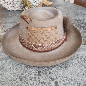 NWT Revival Wear Light Olive Brown Fedora